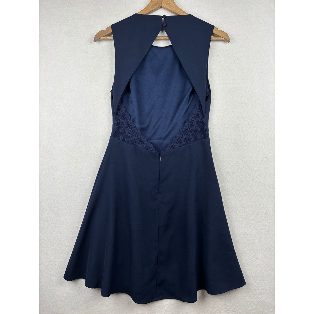 Lulus Dress Womens Medium Skater Lace Back Open Back Elegant - Picture 2 of 10